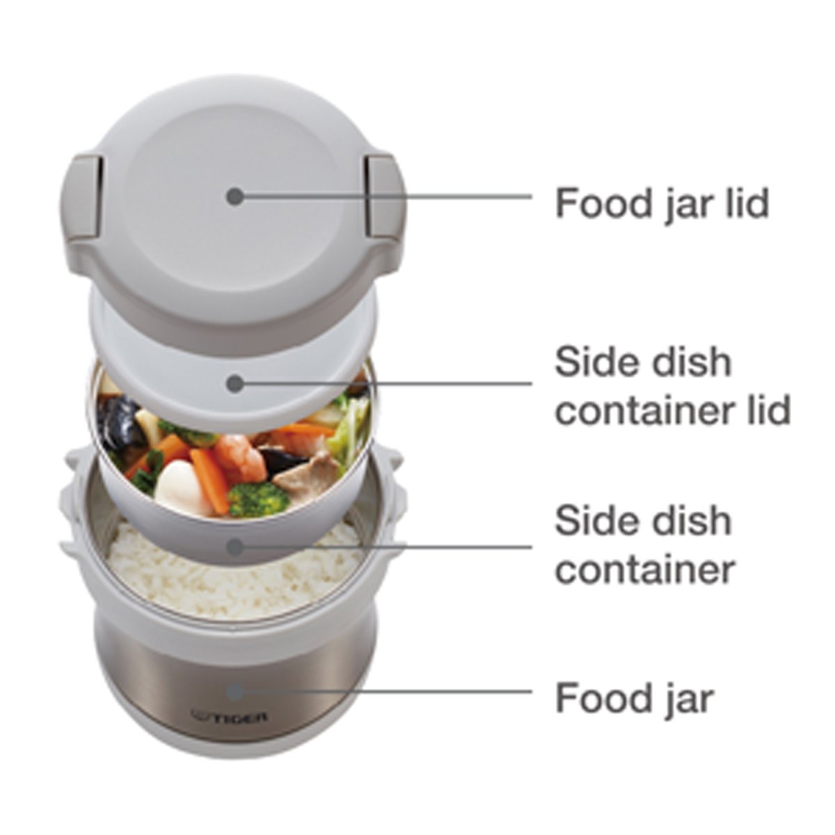 Tiger Stainless Steel Lunch Jar LXB-A100 - Image 3