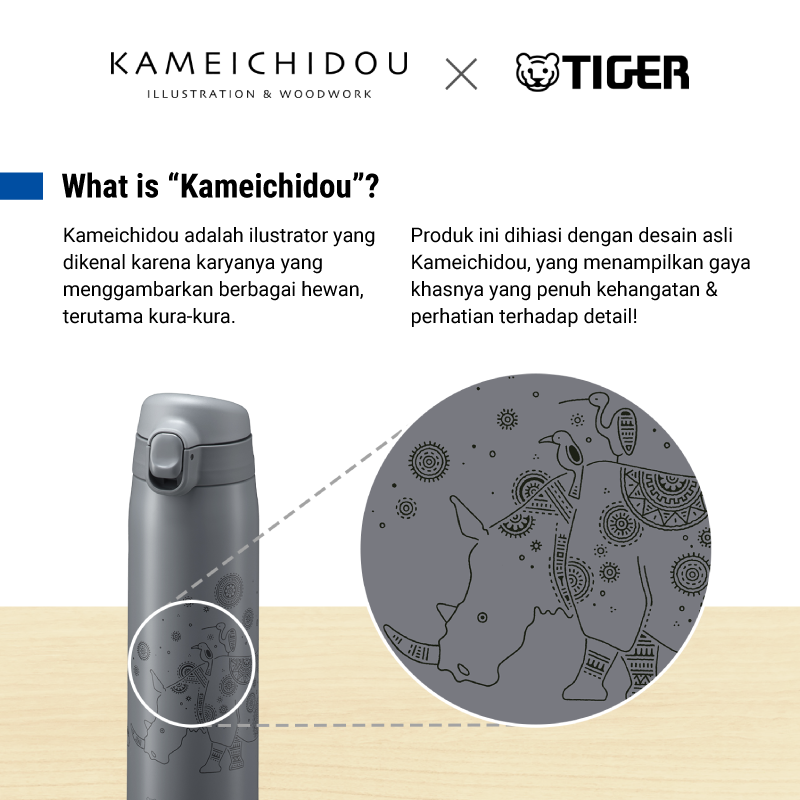 Tiger Water Bottle MCT-A501 (500ml) - Image 2